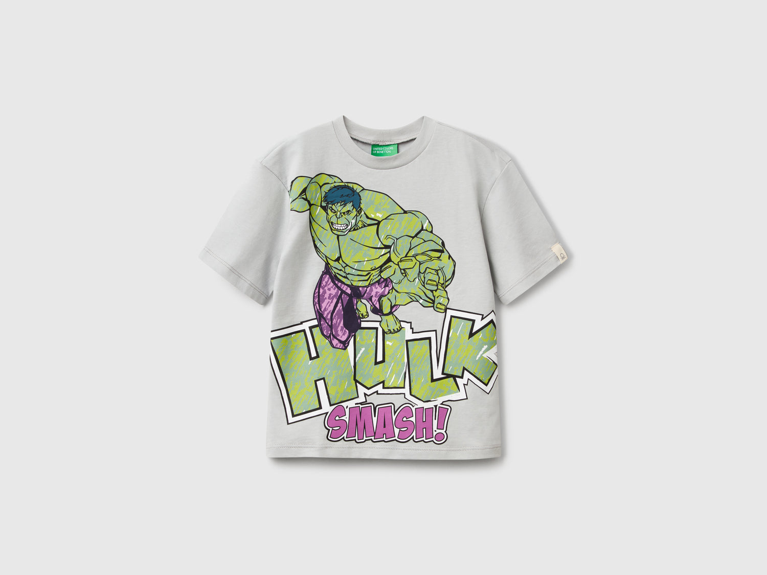 Maglietta ©Marvel Hulk in cotone da bimbo grigio | Benetton Outlet