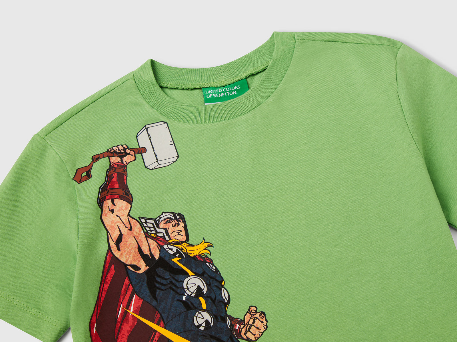 Maglietta ©Marvel Thor in cotone da bimbo verde 3 | Benetton Outlet
