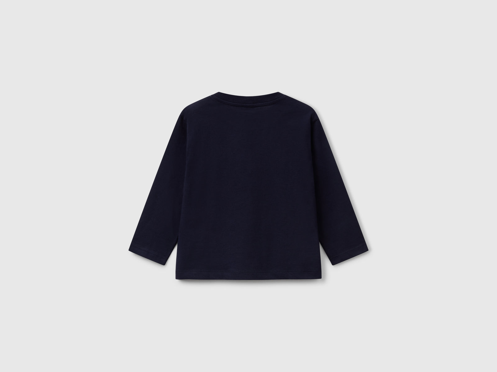 Maglietta con stampa in cotone da bimbo blu scuro 2 | Benetton Outlet