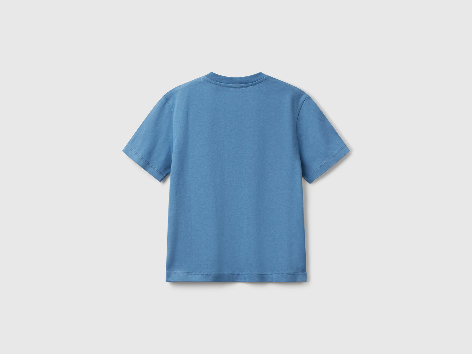 T-shirt girocollo con stampa da bimbo azzurro 2 | Benetton Outlet