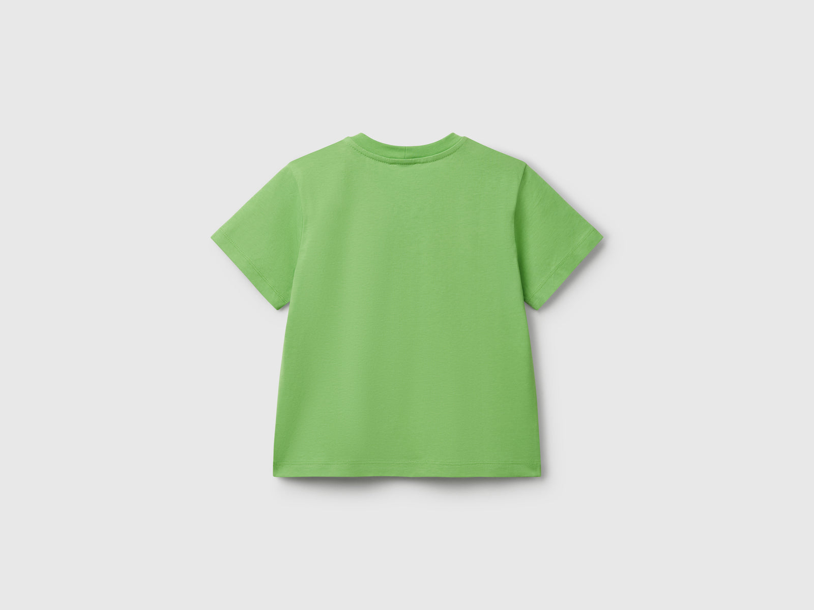 T-shirt girocollo con stampa da bimbo verde 2 | Benetton Outlet