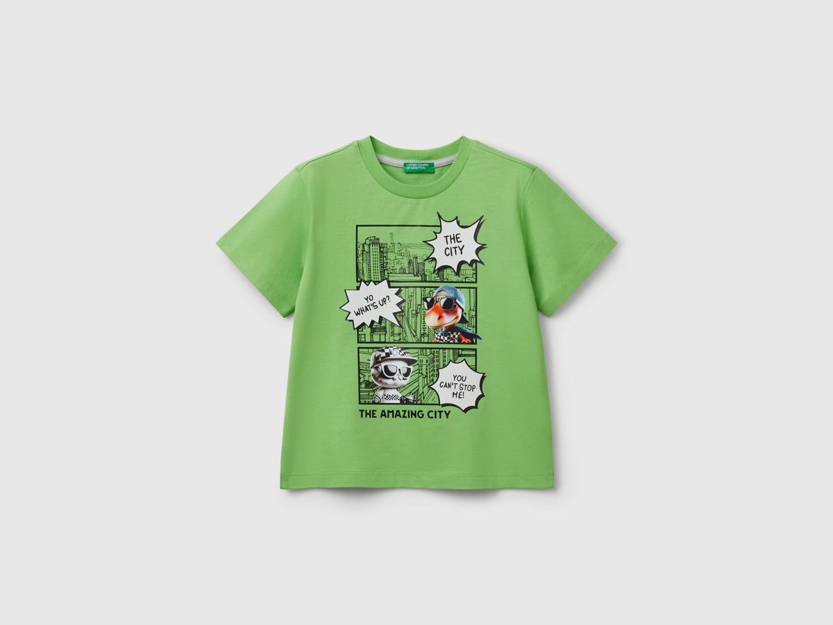 T-shirt girocollo con stampa