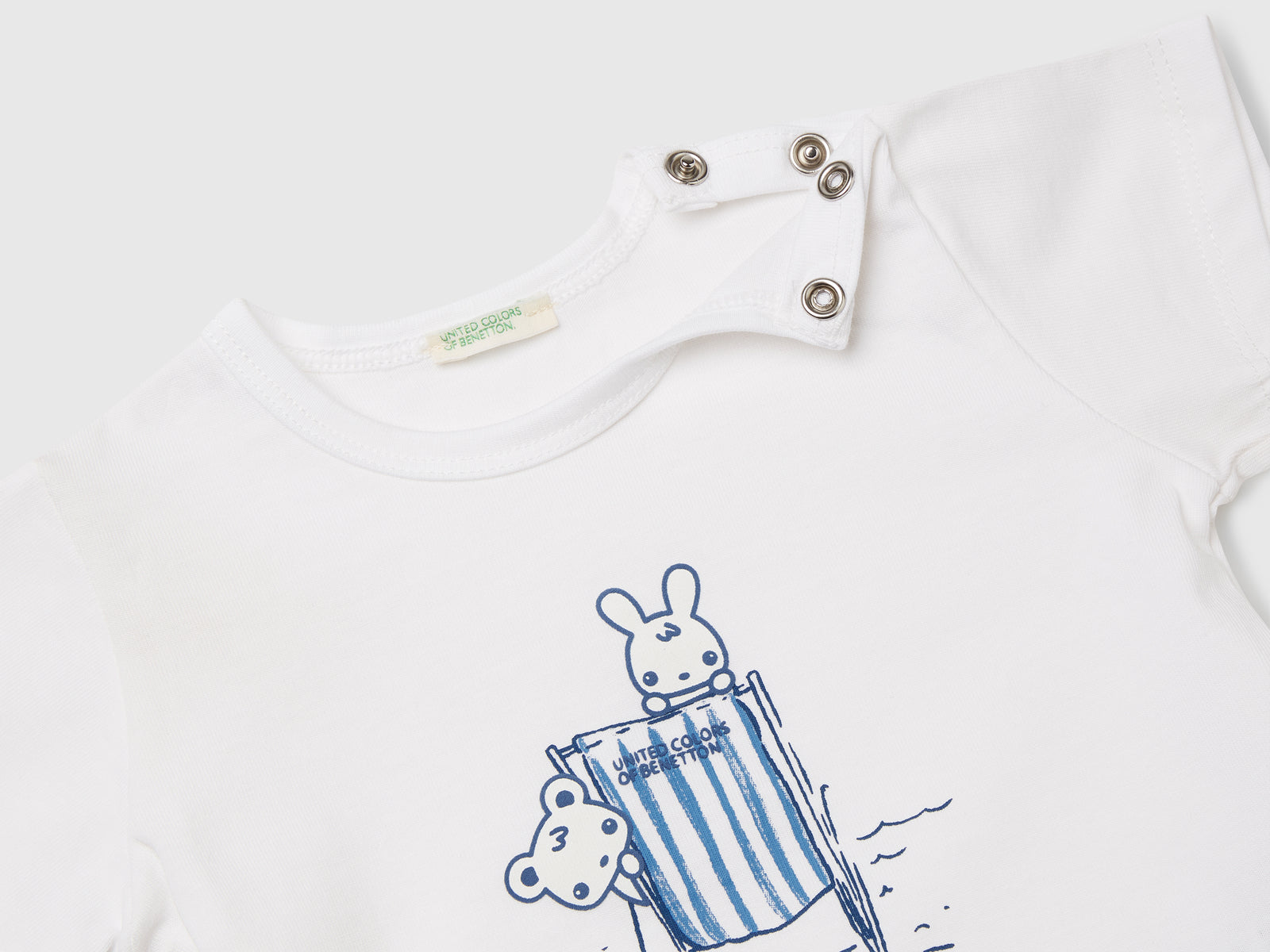 Completo t-shirt e bermuda da neonato blu 4 | Benetton Outlet