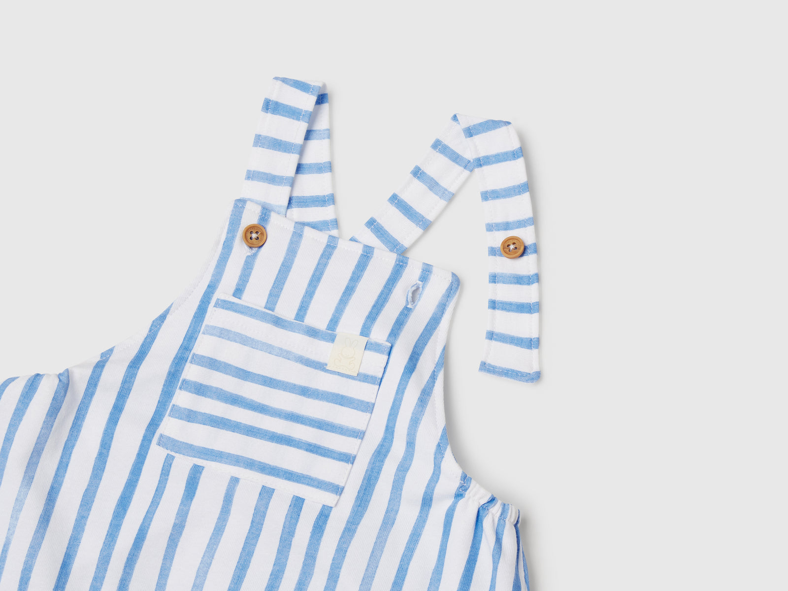 Salopette a righe da neonato blu 3 | Benetton Outlet