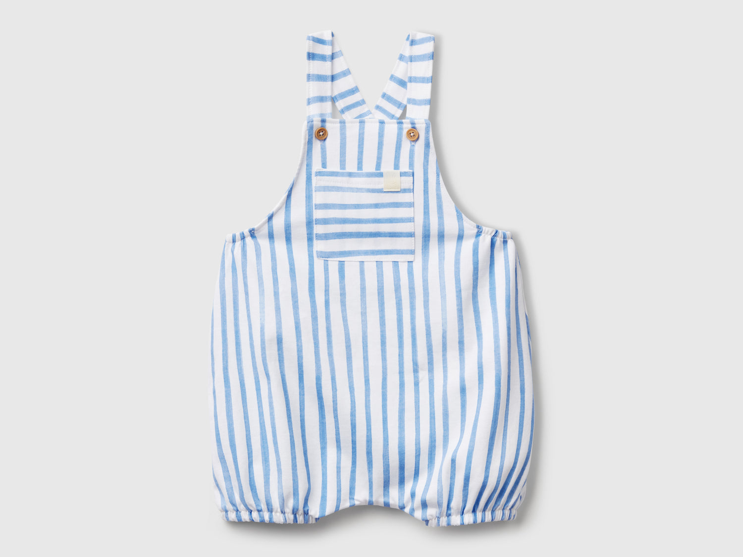 Salopette a righe da neonato blu | Benetton Outlet