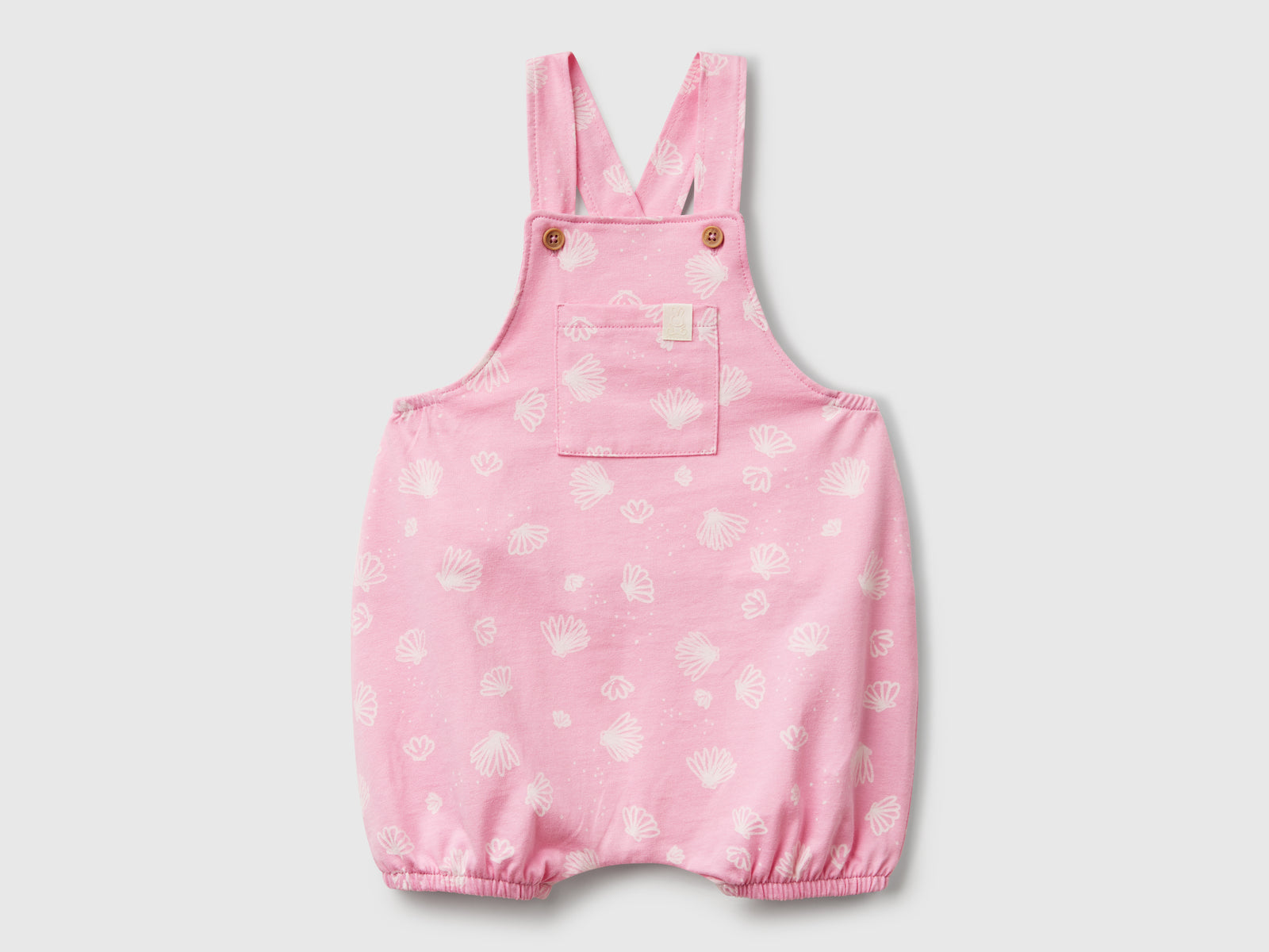 Salopette con fantasia floreale da neonato rosa | Benetton Outlet