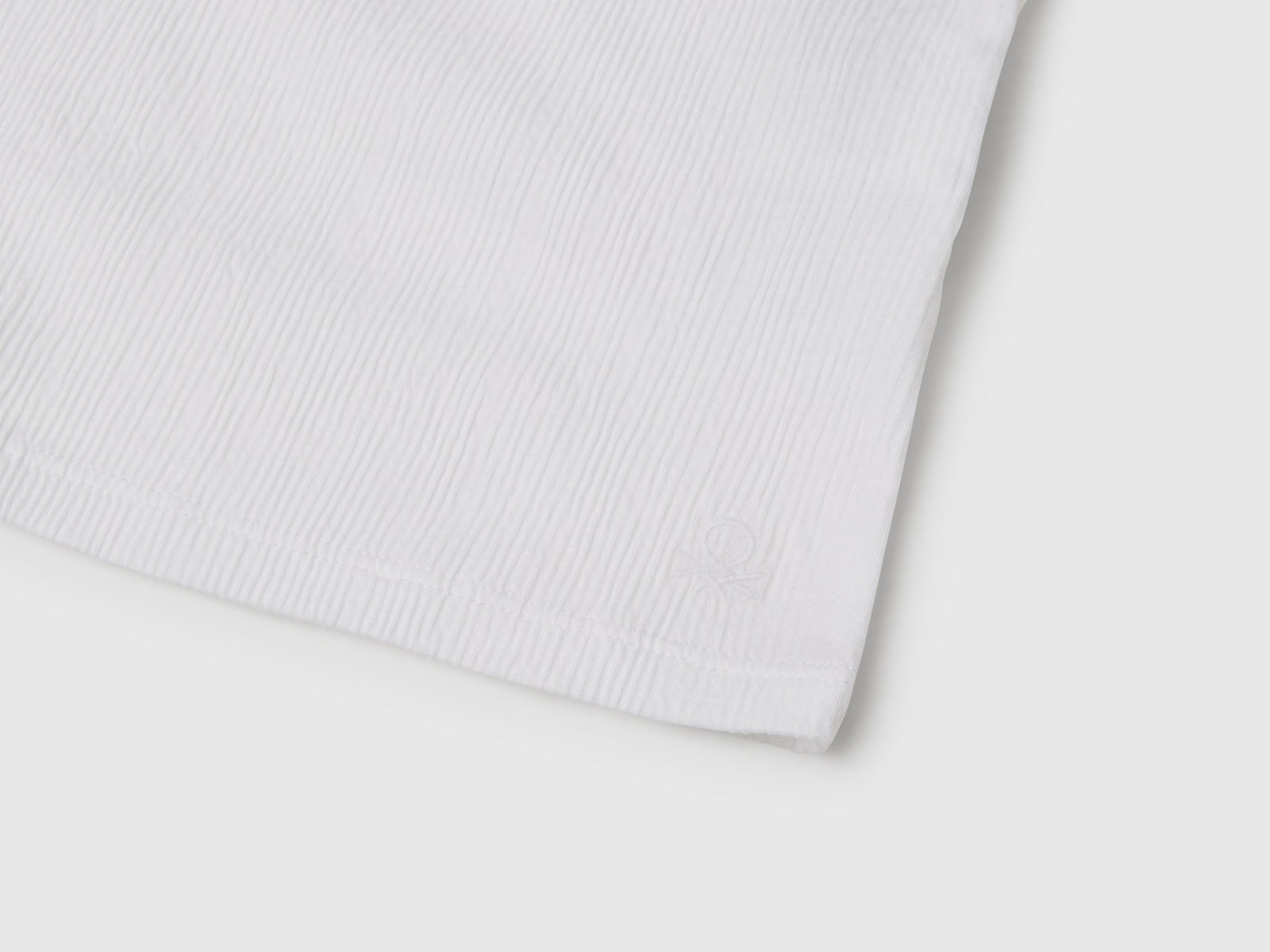 Top con volant da bambina bianco 3 | Benetton Outlet