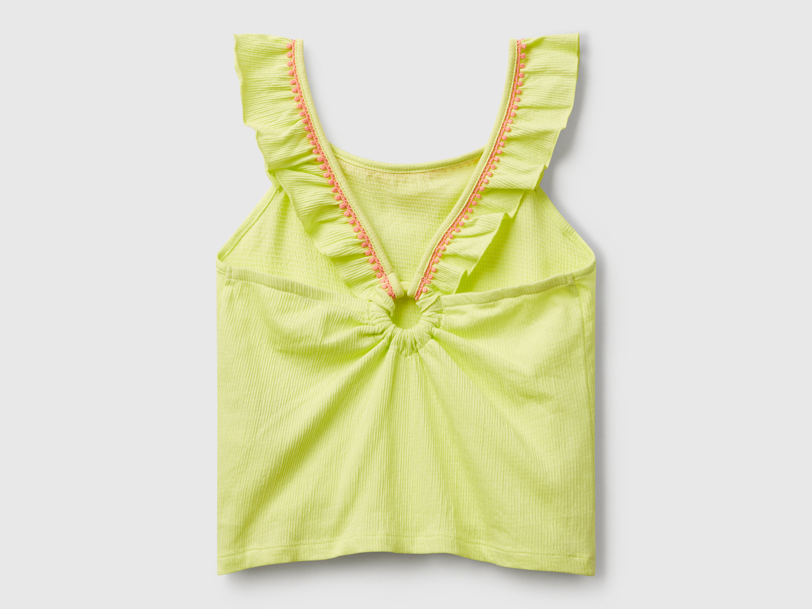 Top con volant da bambina lime 2 | Benetton Outlet