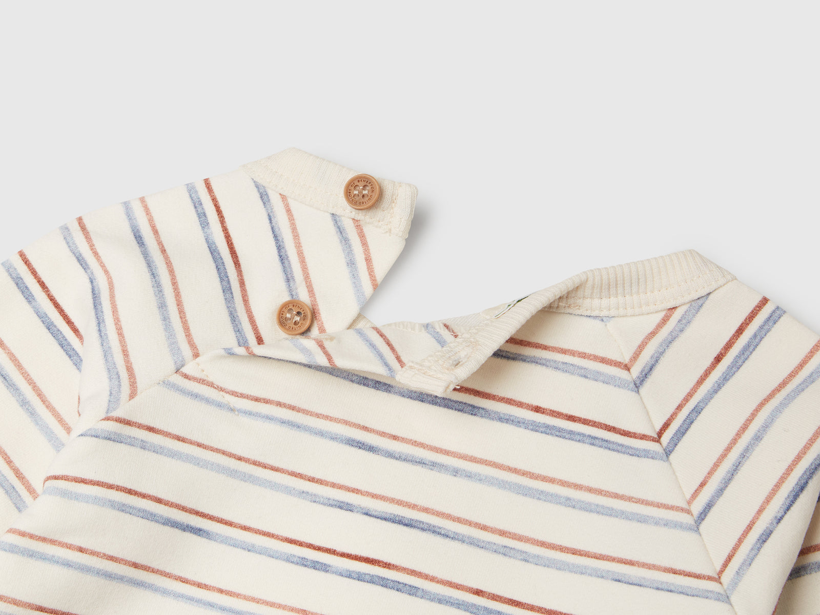 Completo in felpa stretch da neonato bianco panna 3 | Benetton Outlet