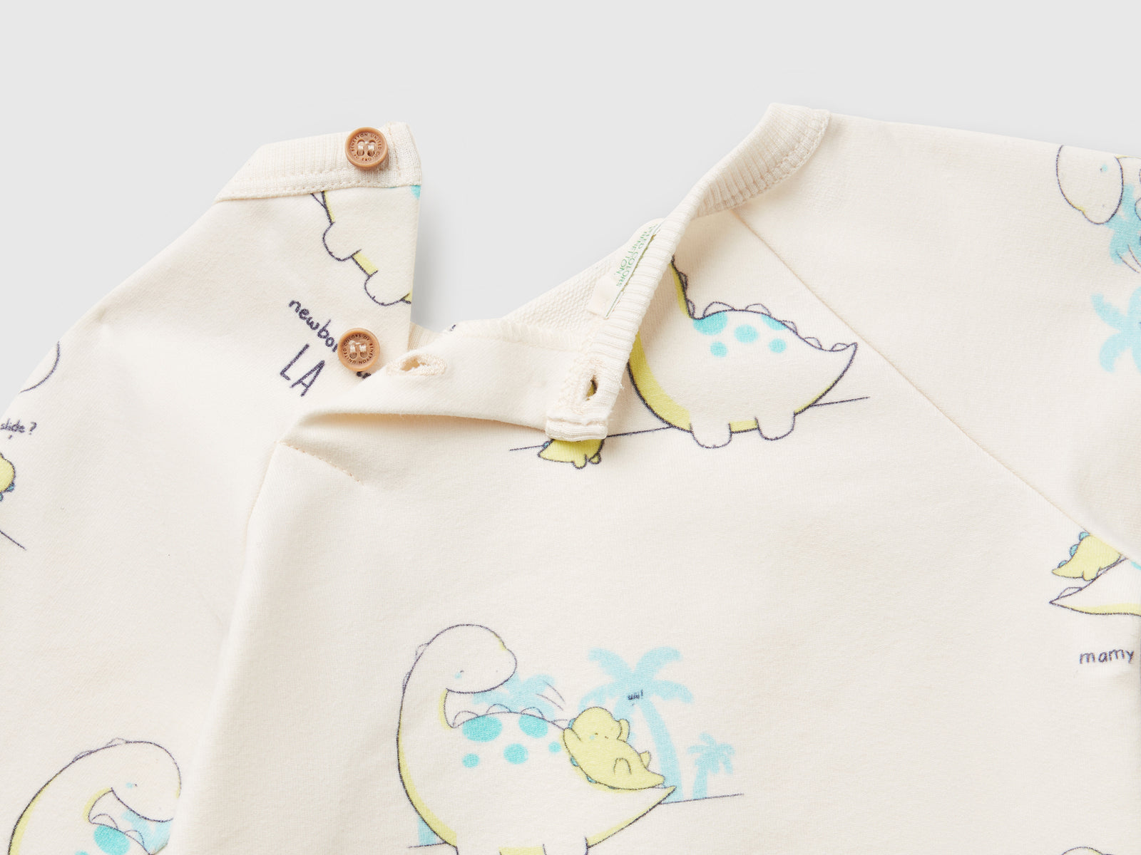 Completo in felpa stretch da neonato bianco panna 4 | Benetton Outlet