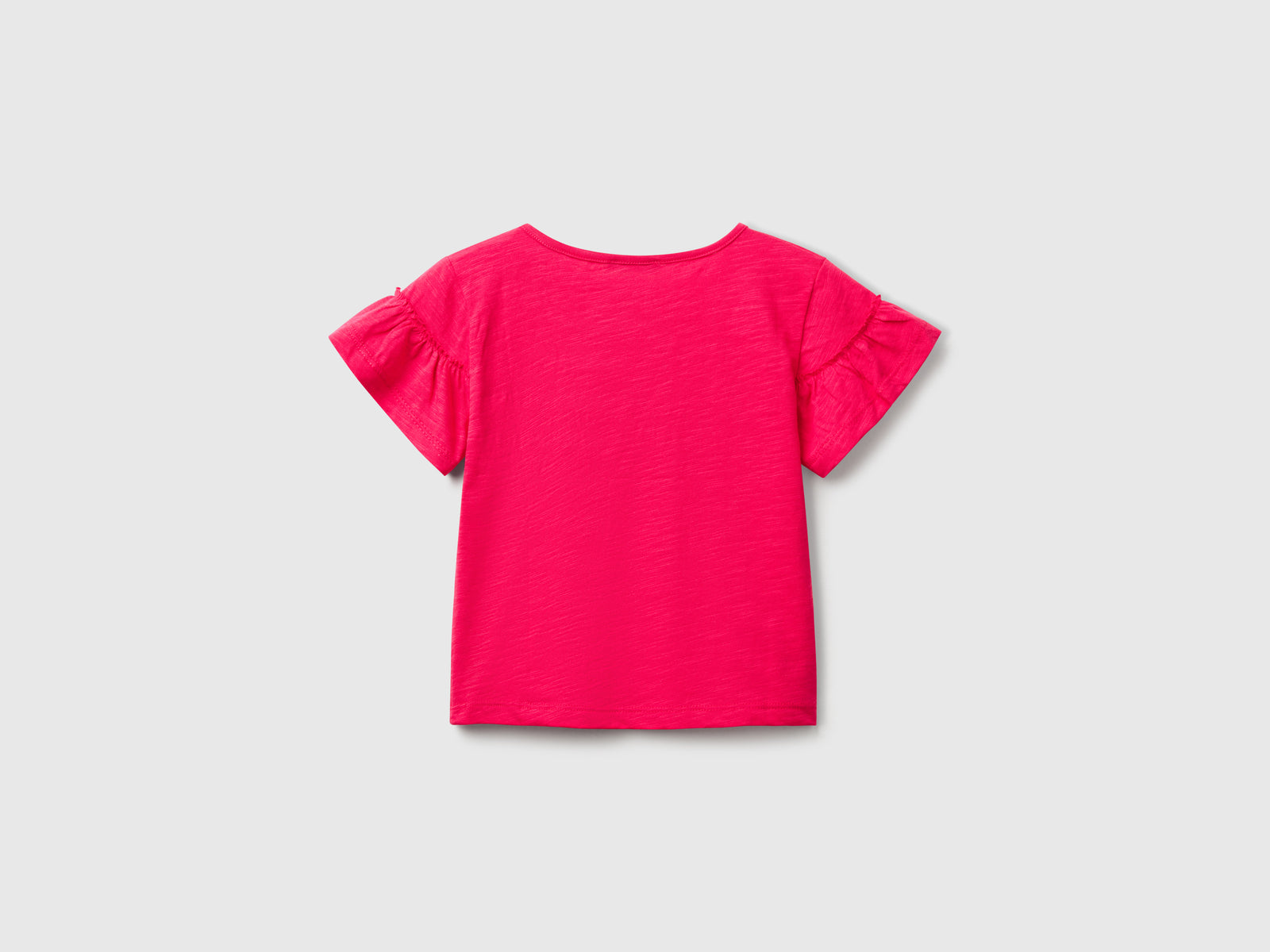 T-shirt con applicazione da bimba fucsia 2 | Benetton Outlet