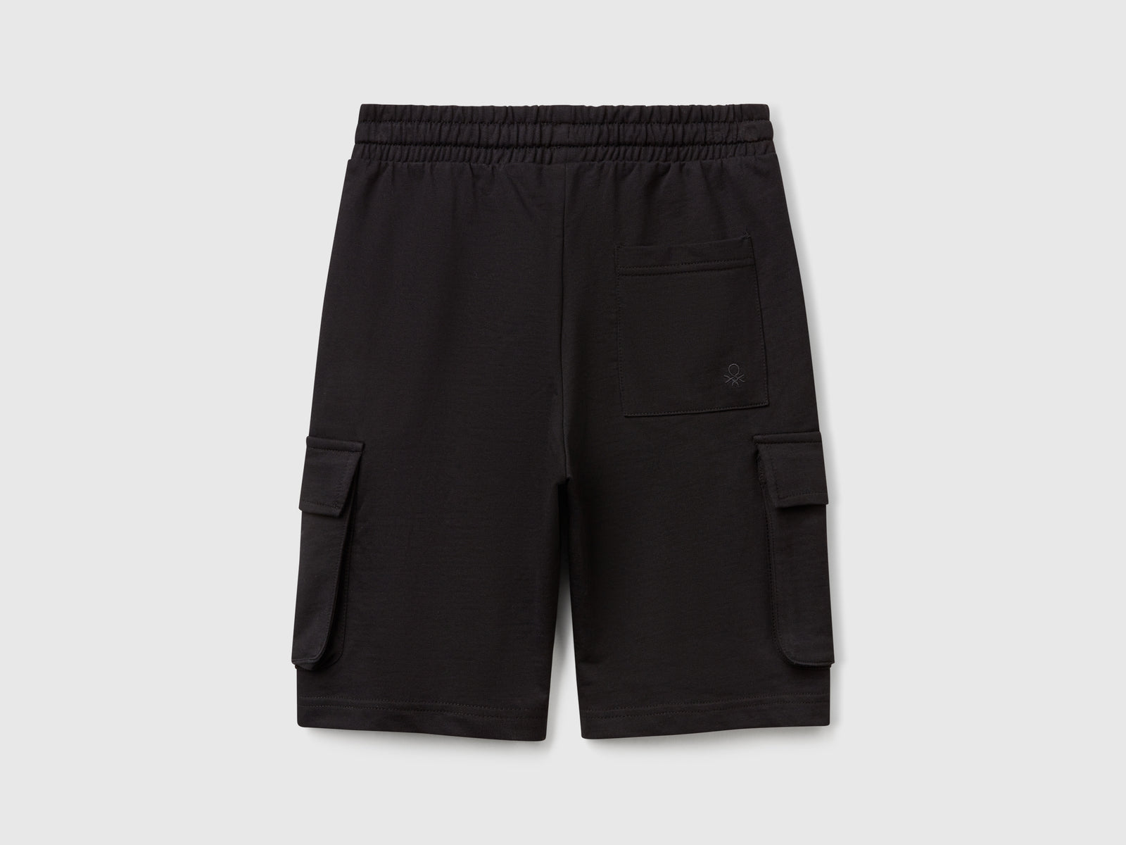 Shorts cargo in felpa leggera da bambino nero 2 | Benetton Outlet