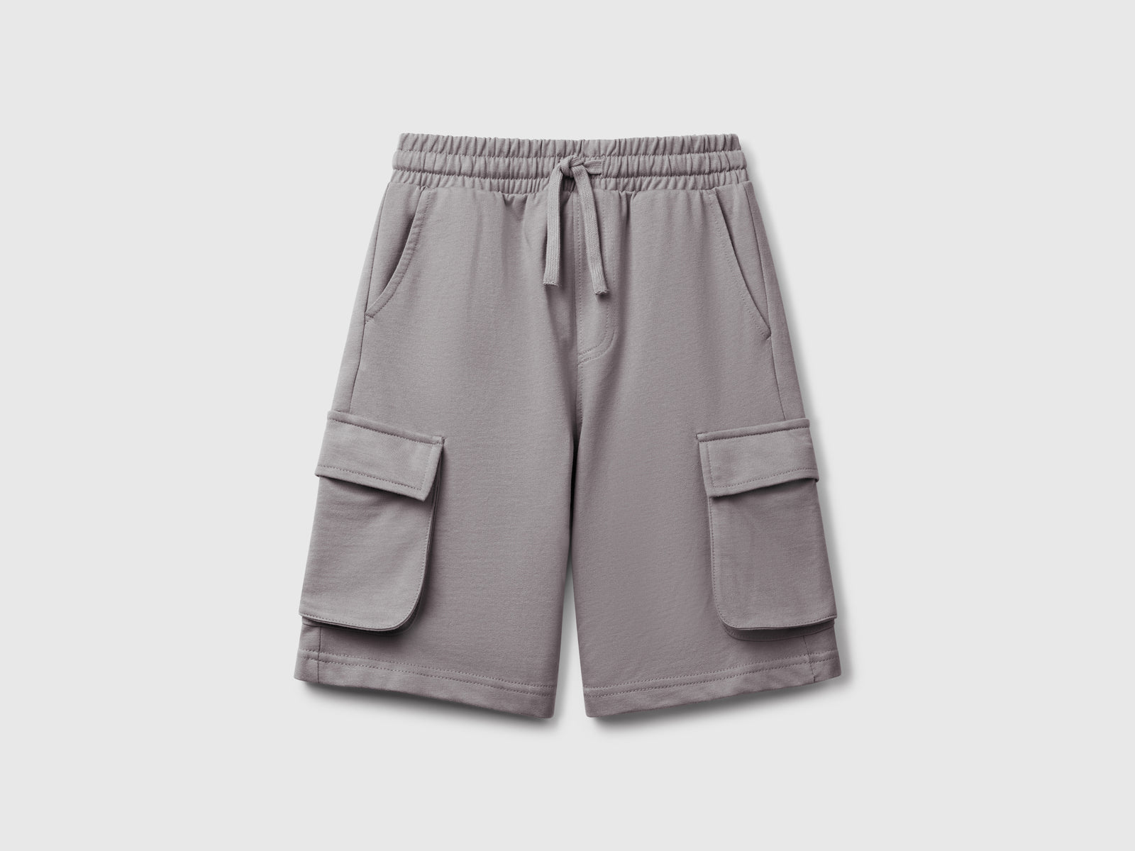 Shorts cargo in felpa leggera da bambino grigio | Benetton Outlet
