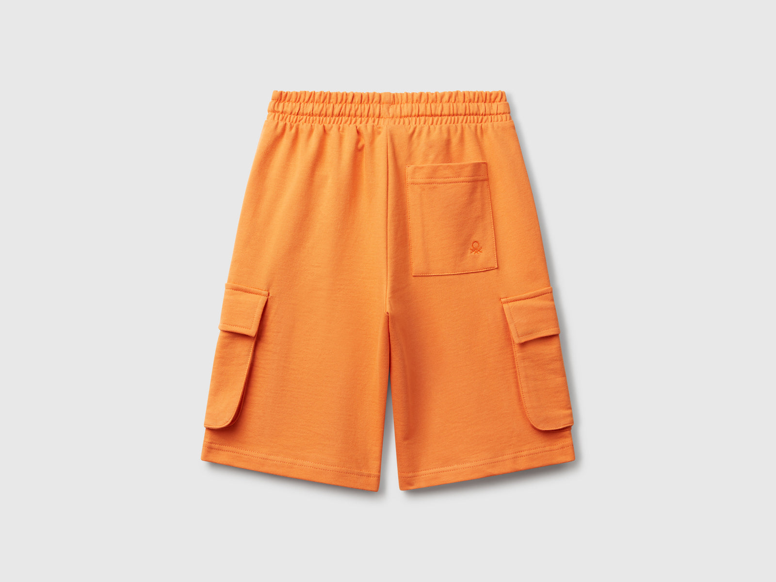 Shorts cargo in felpa leggera da bambino arancione 2 | Benetton Outlet