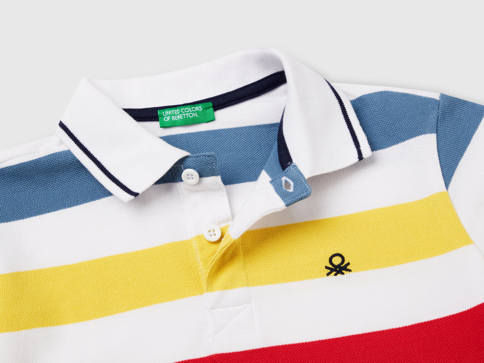 Polo manica corta a righe da bambino multi-color 3 | Benetton Outlet