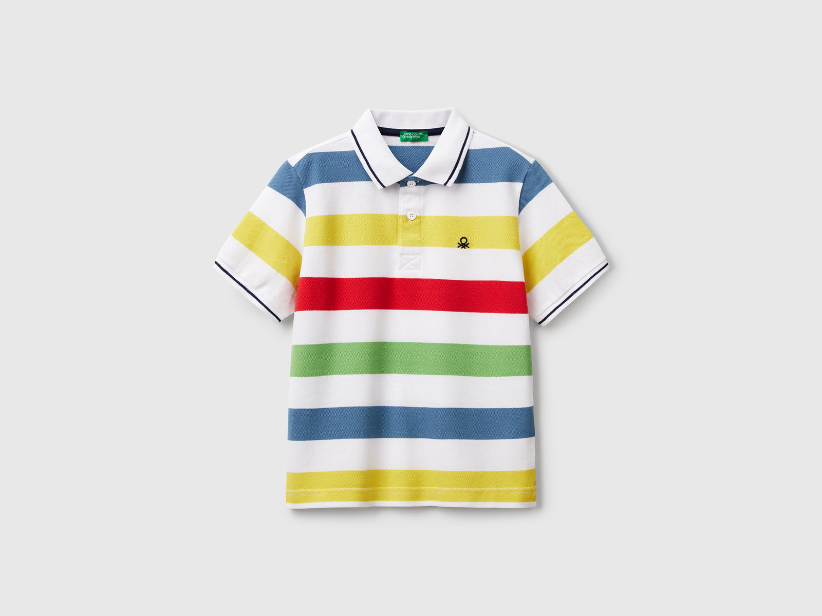 Polo manica corta a righe da bambino multi-color | Benetton Outlet