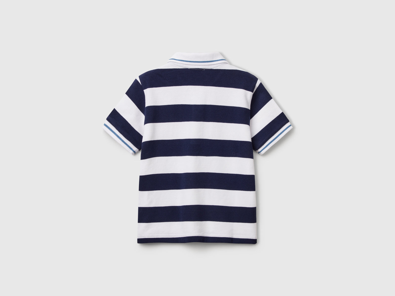 Polo manica corta a righe da bimbo blu scuro 2 | Benetton Outlet