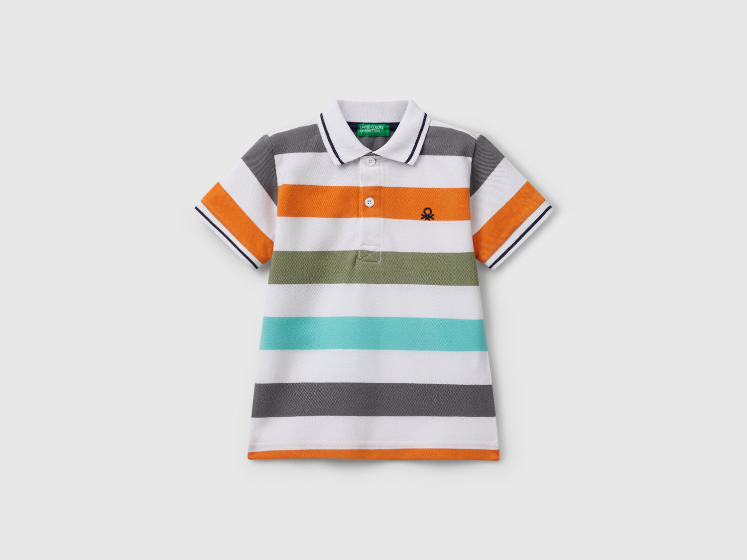 Polo manica corta a righe da bimbo multi-color | Benetton Outlet