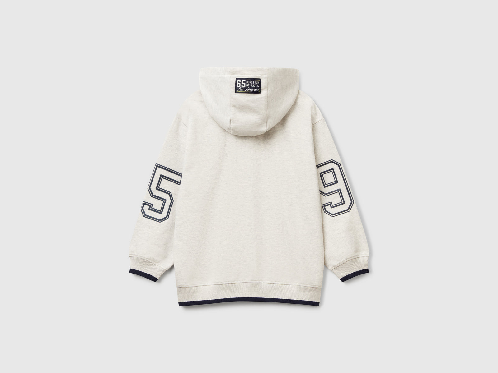 Felpa con stampa gommata da bambino grigio chiaro 2 | Benetton Outlet
