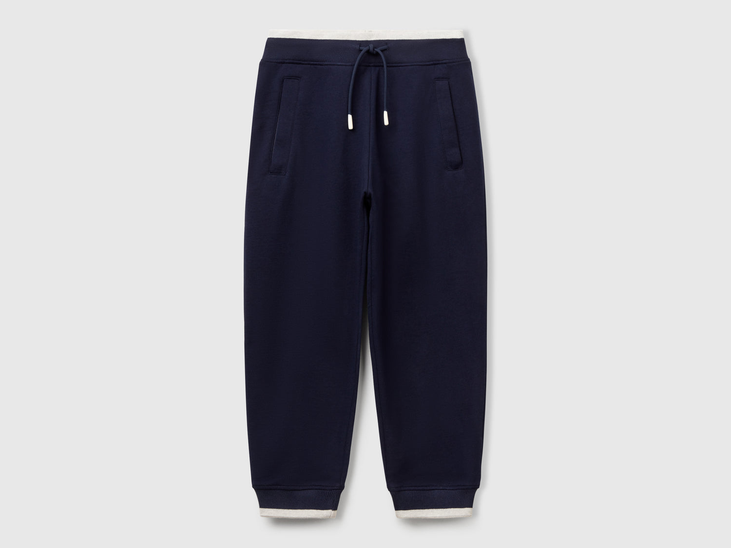 Pantaloni in felpa leggera da bambino blu scuro | Benetton Outlet