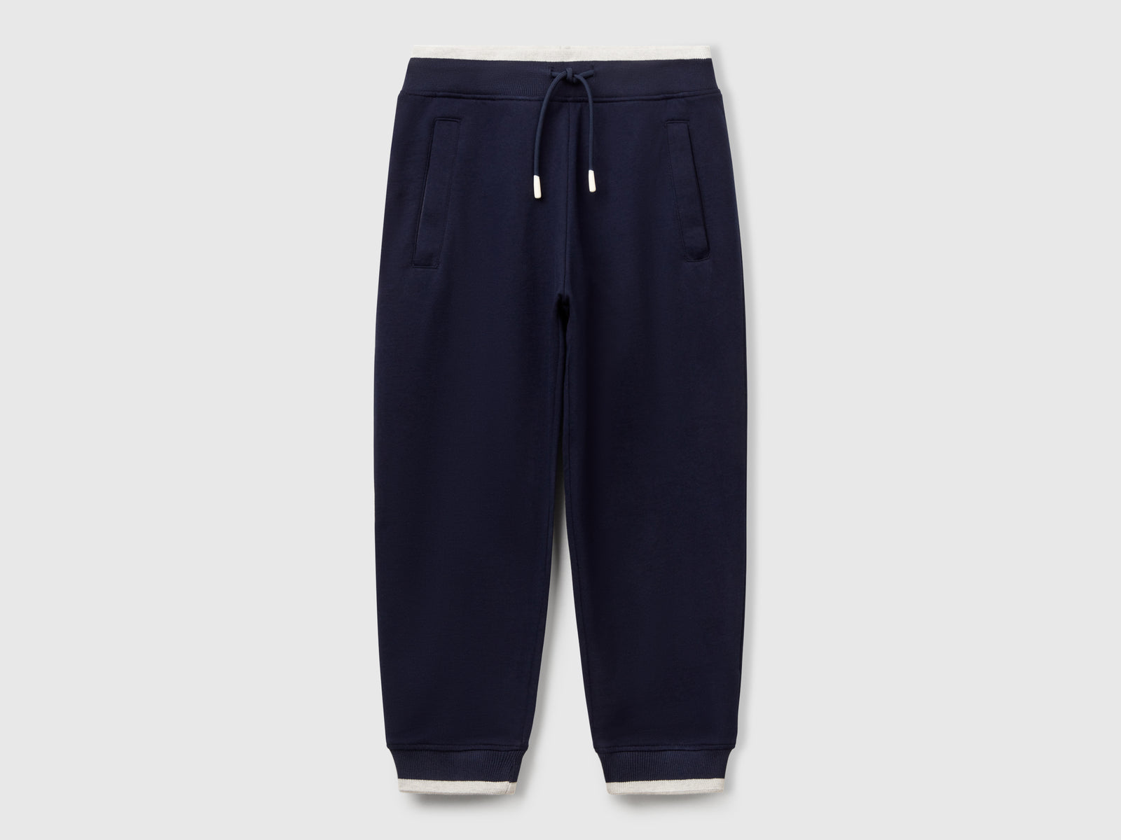 Pantaloni in felpa leggera da bambino blu scuro | Benetton Outlet