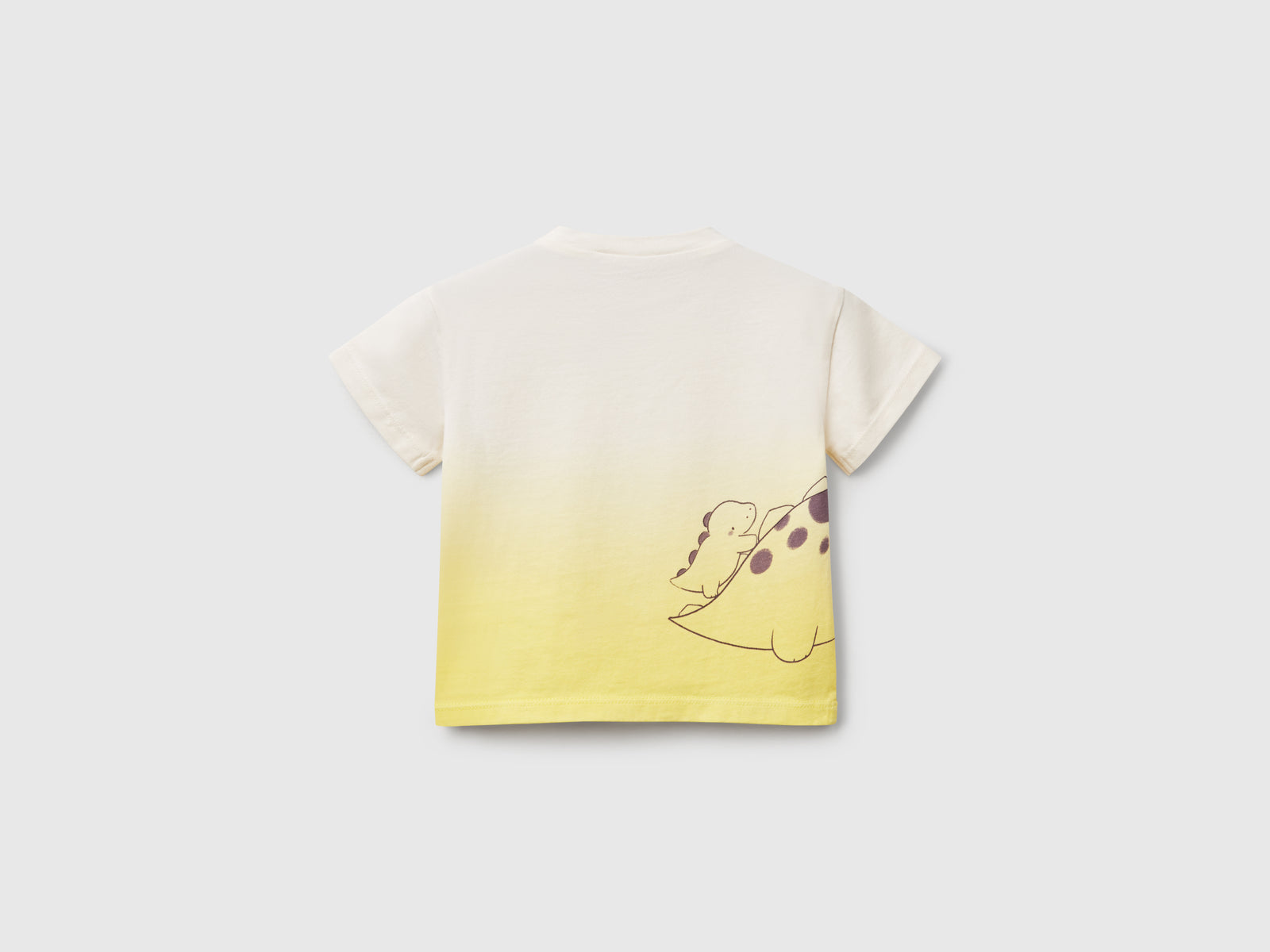 Maglietta dip-dye con stampa da neonato giallo 2 | Benetton Outlet