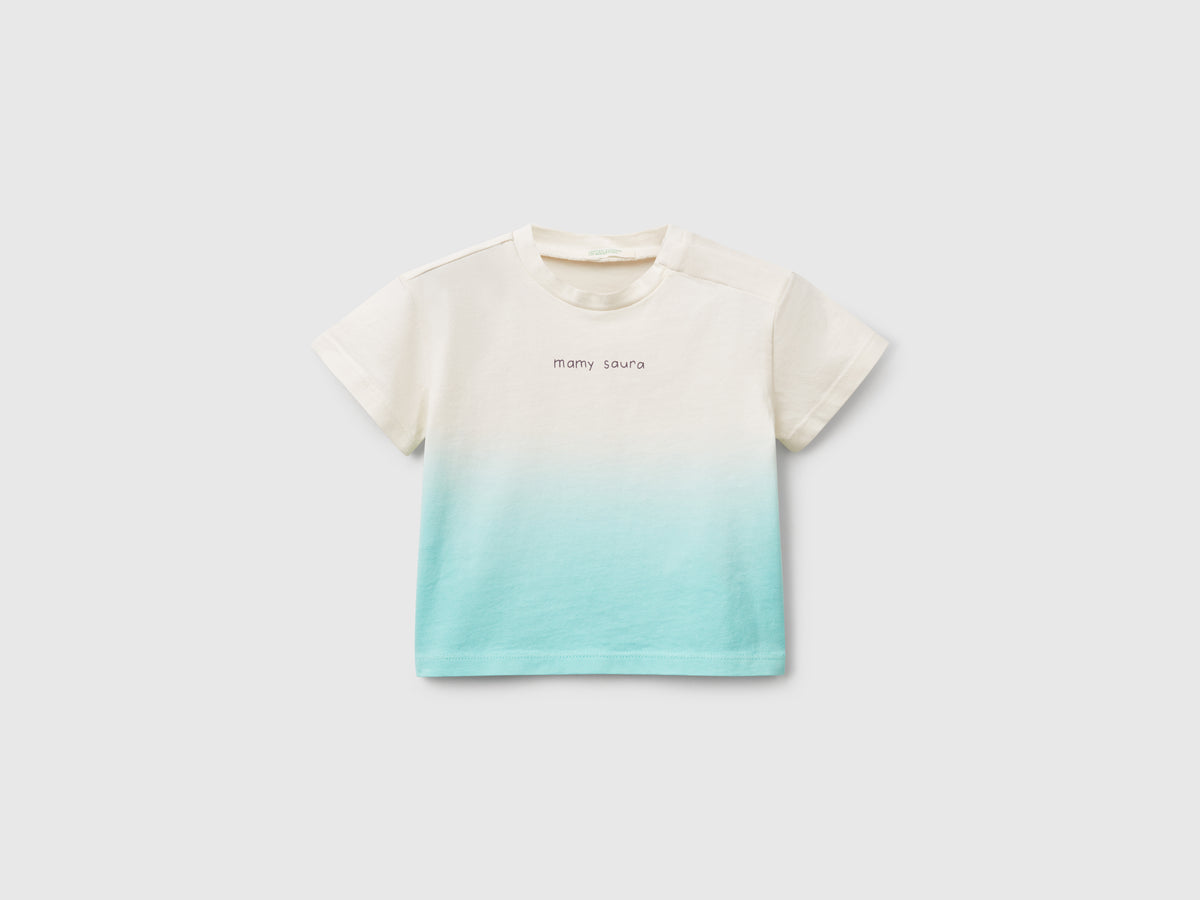 Maglietta dip-dye con stampa