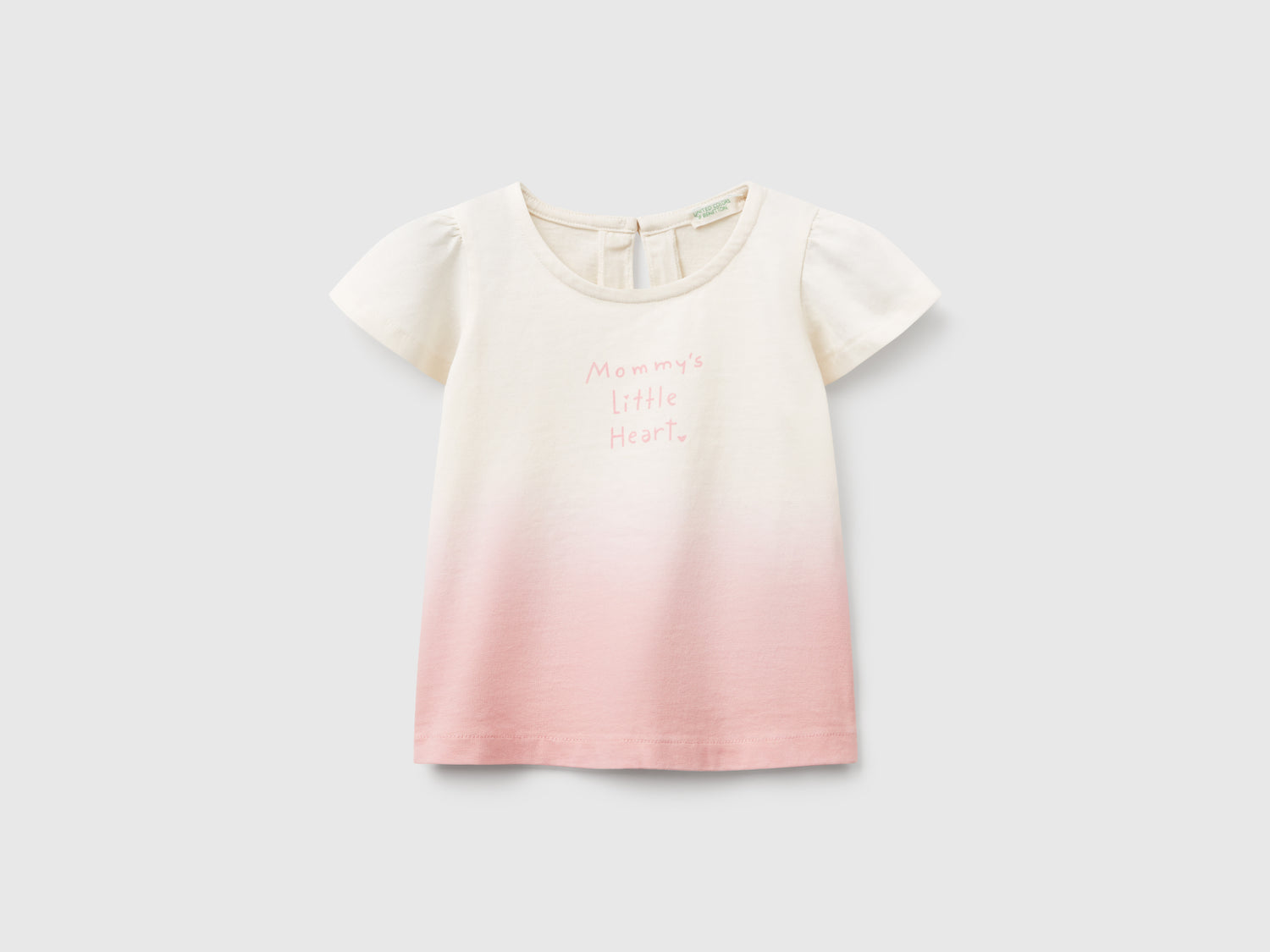 T-shirt dip-dye da neonato bianco panna | Benetton Outlet