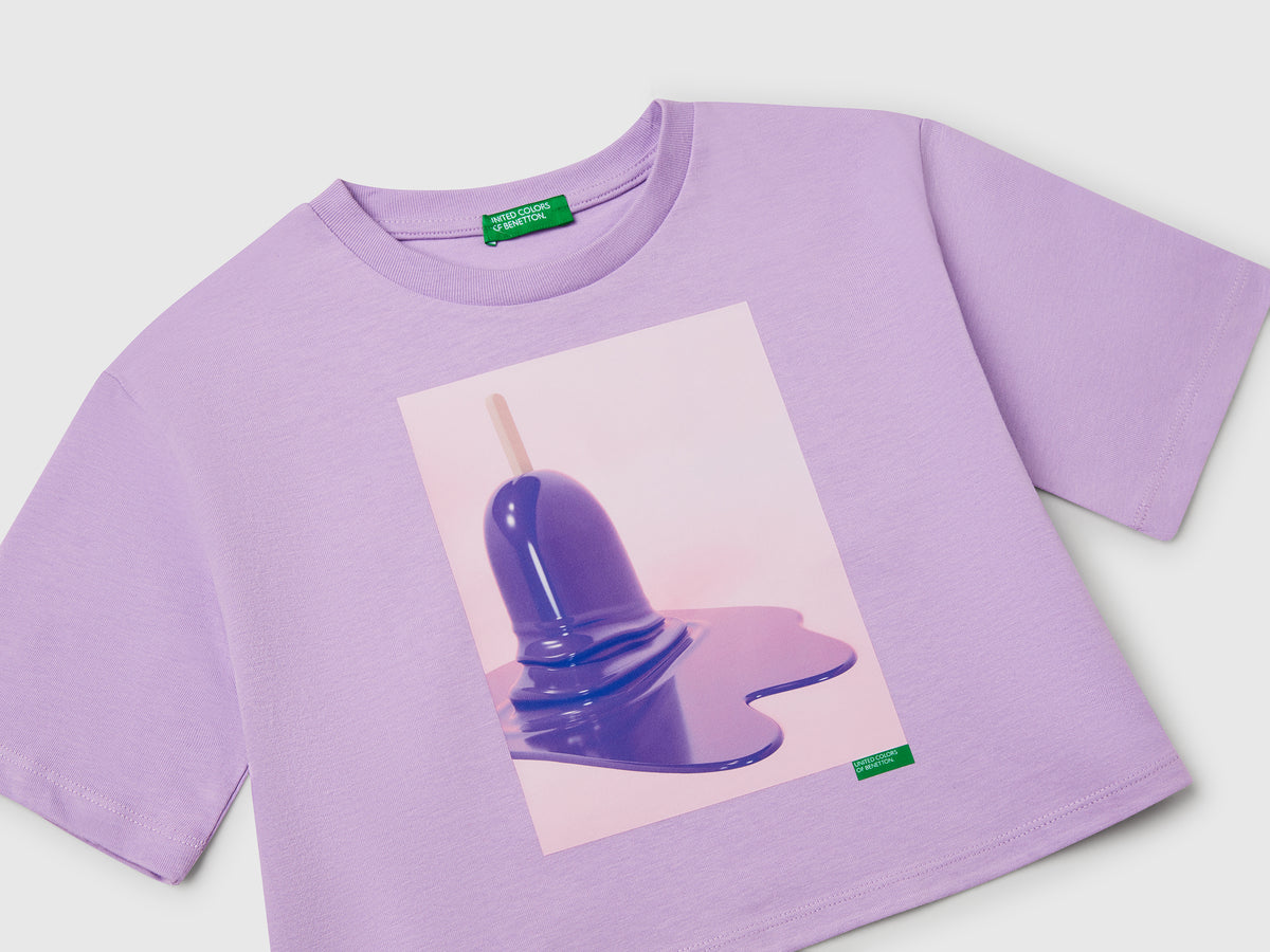 T-shirt boxy con stampa gelato