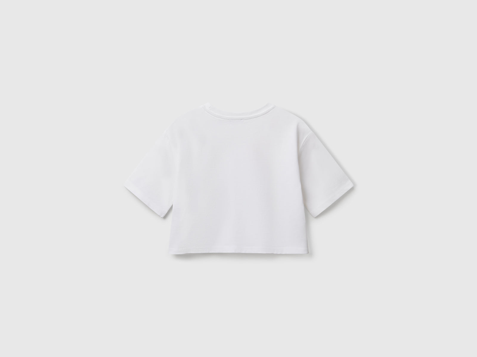 T-shirt boxy con stampa gelato da bambina bianco 2 | Benetton Outlet