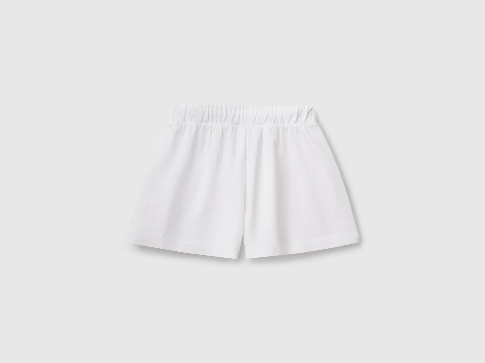 Shorts in puro cotone da bambina bianco 2 | Benetton Outlet