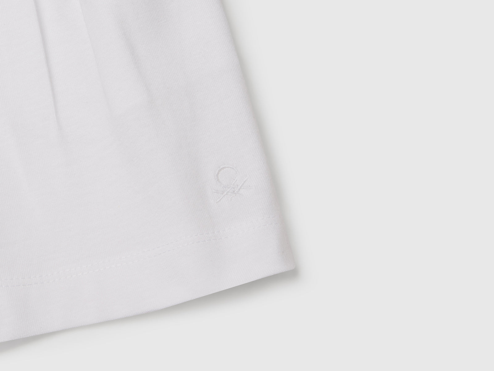 Shorts in puro cotone da bambina bianco 3 | Benetton Outlet