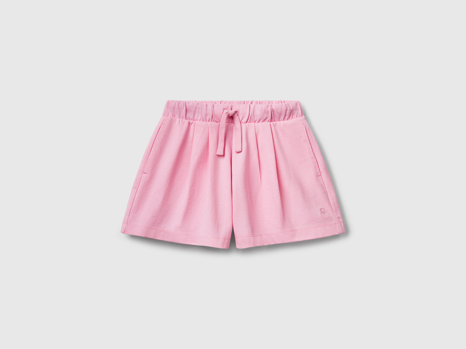 Shorts in puro cotone da bambina rosa | Benetton Outlet
