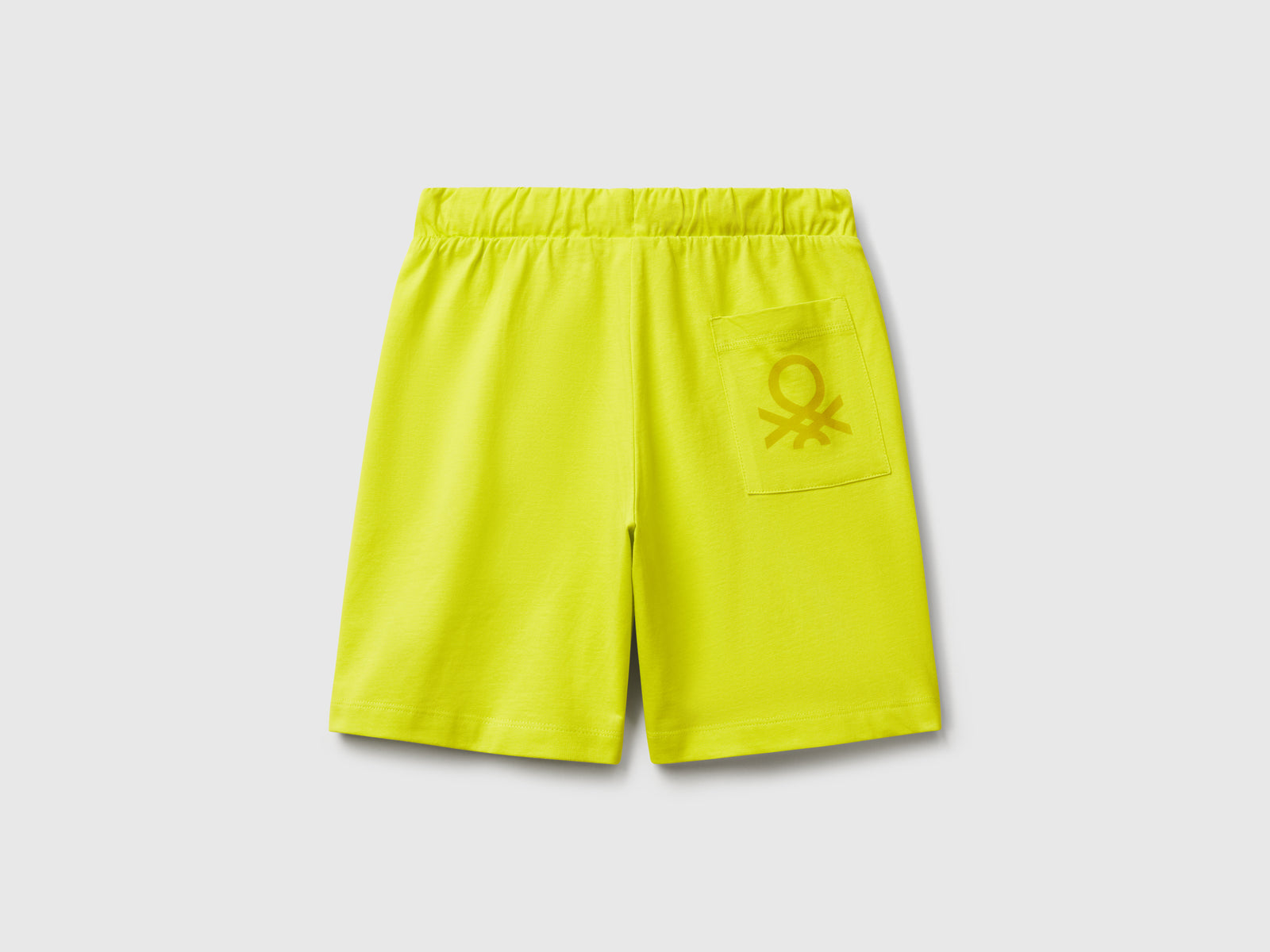 Bermuda in 100% cotone da bambino giallo fluo 2 | Benetton Outlet