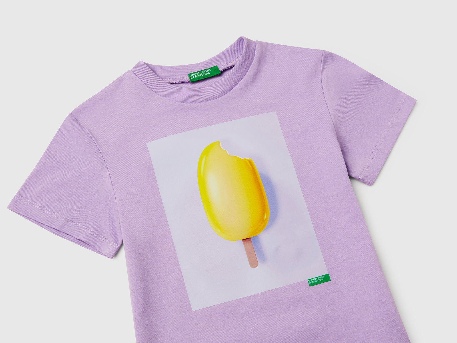 T-shirt con stampa gelato da bimbo lilla 3 | Benetton Outlet