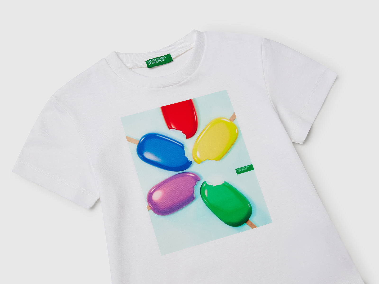 T-shirt con stampa gelato da bimbo bianco 3 | Benetton Outlet