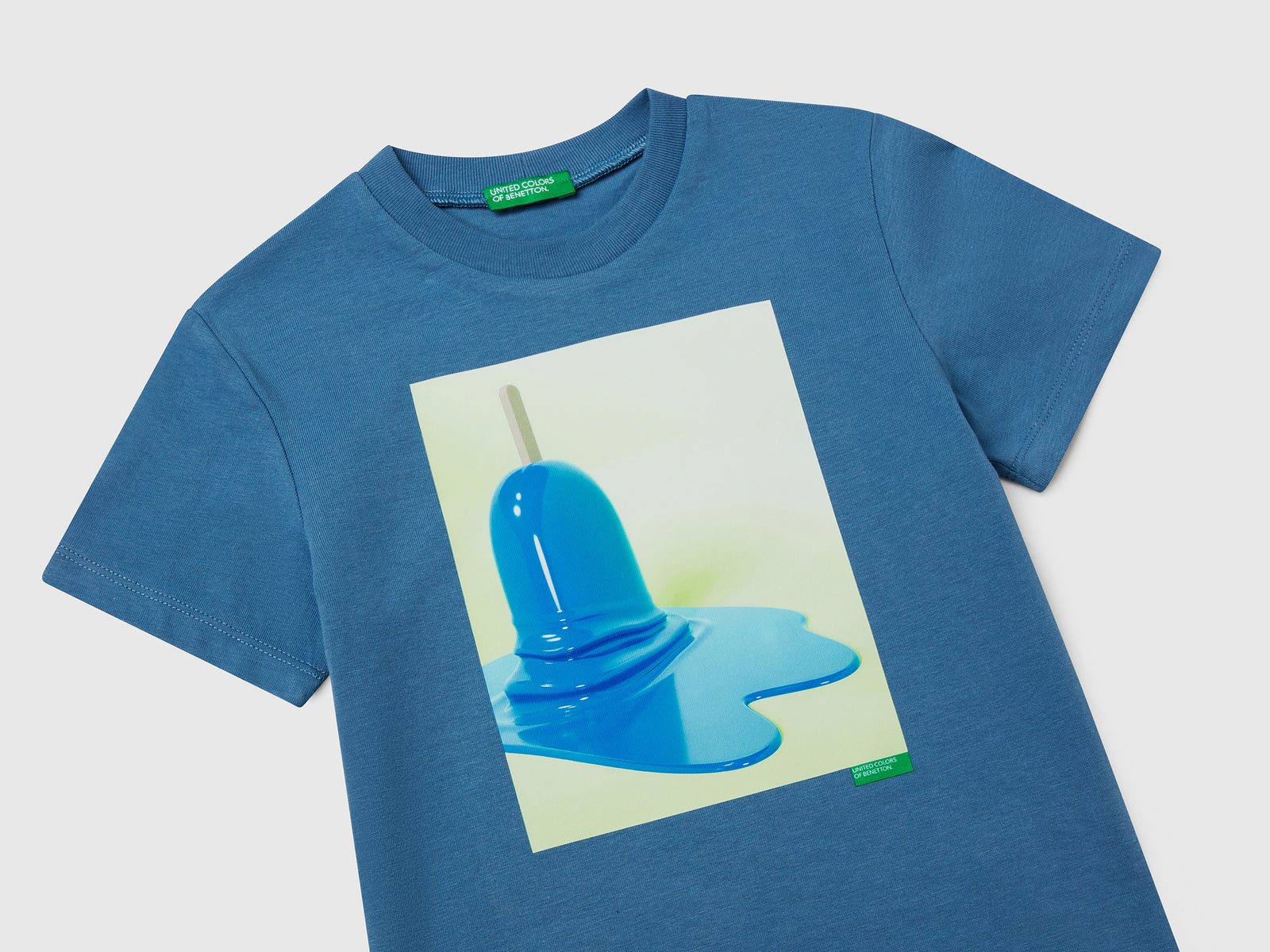 T-shirt con stampa gelato da bimbo azzurro 3 | Benetton Outlet