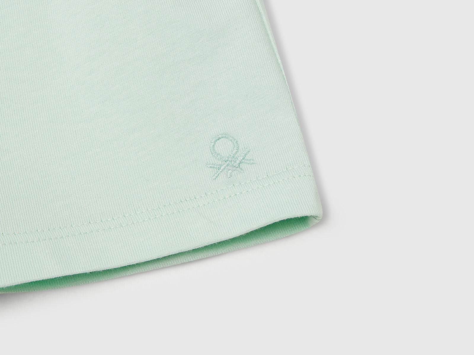 Shorts con coulisse da bimba verde acqua 3 | Benetton Outlet