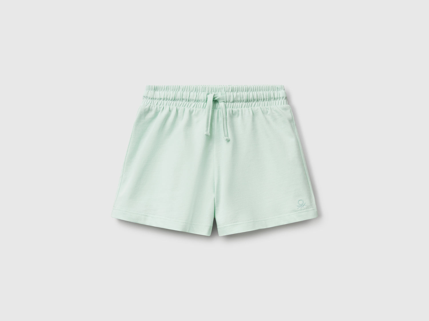 Shorts con coulisse da bimba verde acqua | Benetton Outlet