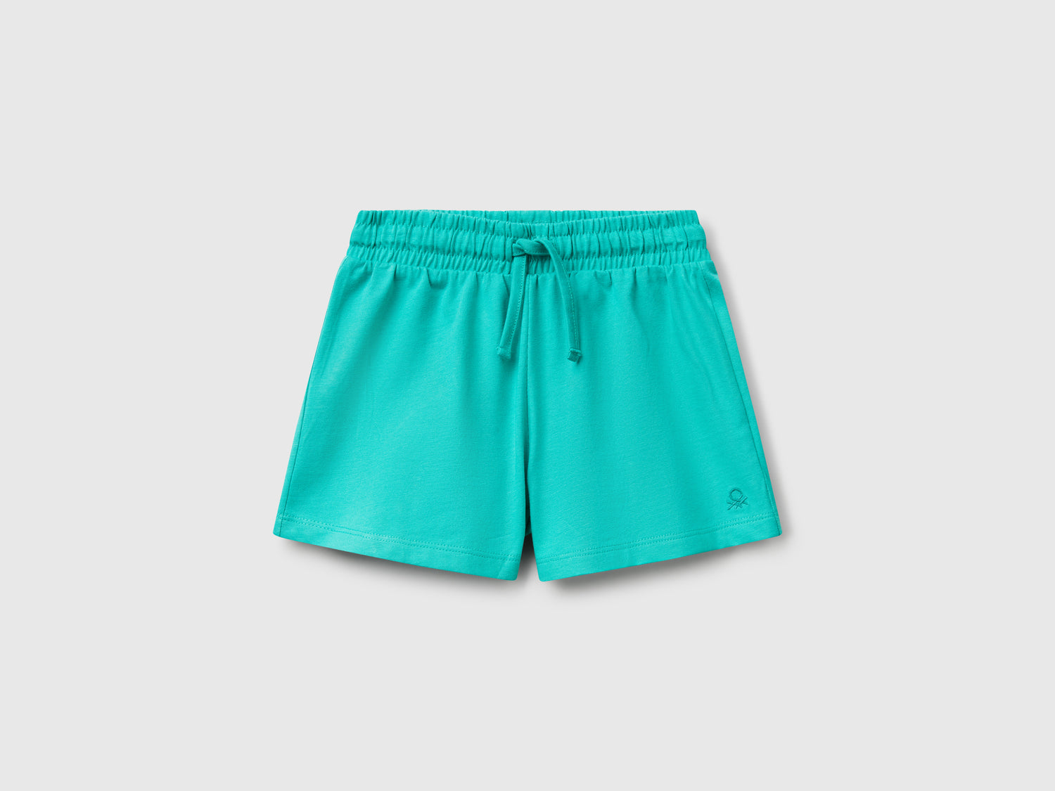 Shorts con coulisse da bimba celeste fluo | Benetton Outlet