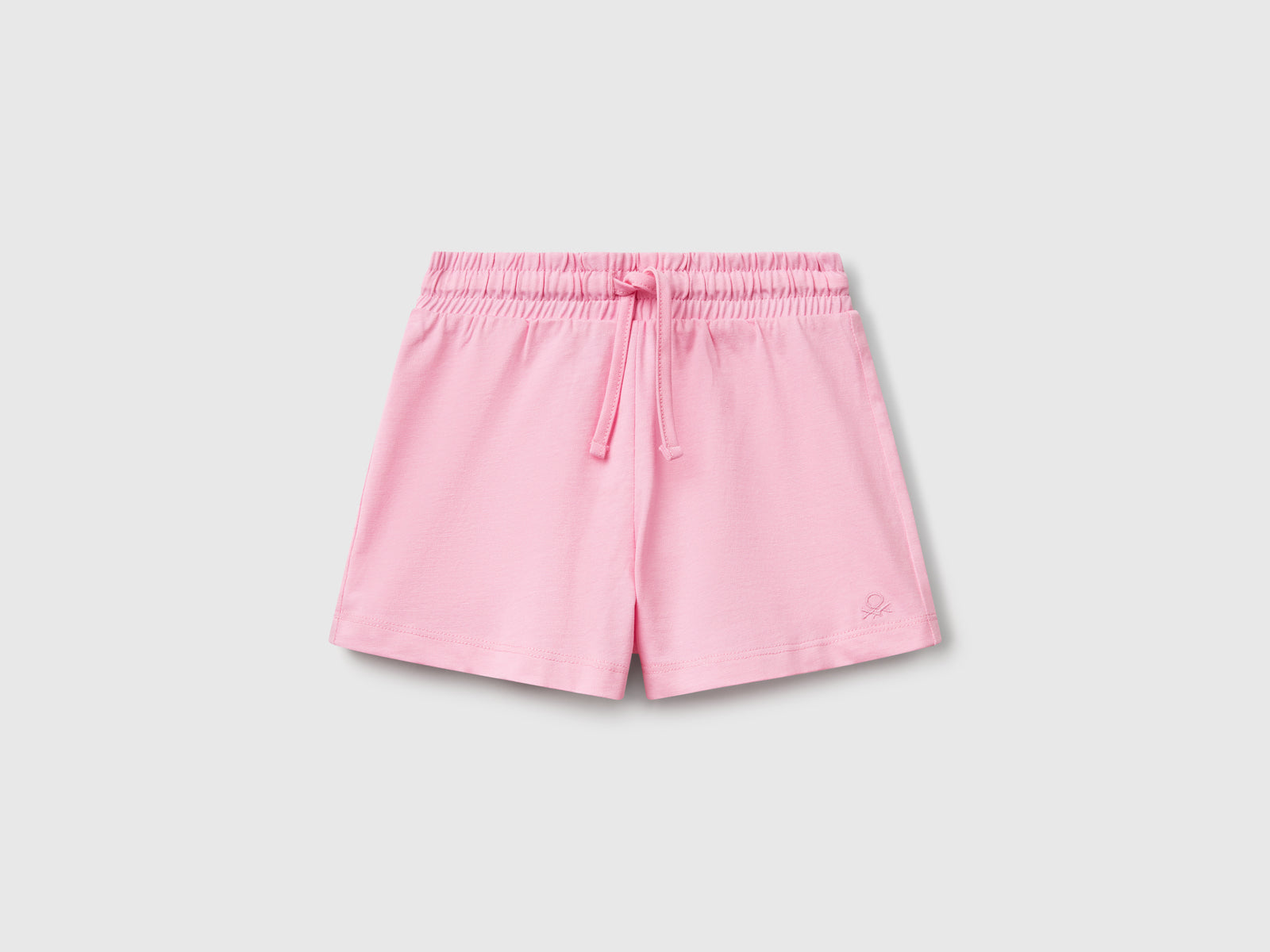 Shorts con coulisse da bimba rosa | Benetton Outlet