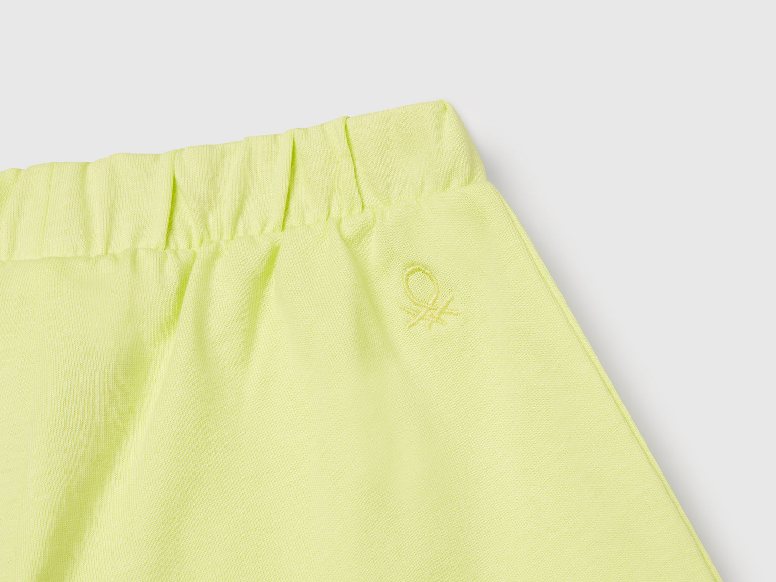 Gonna pantalone in puro cotone da bimba lime 3 | Benetton Outlet