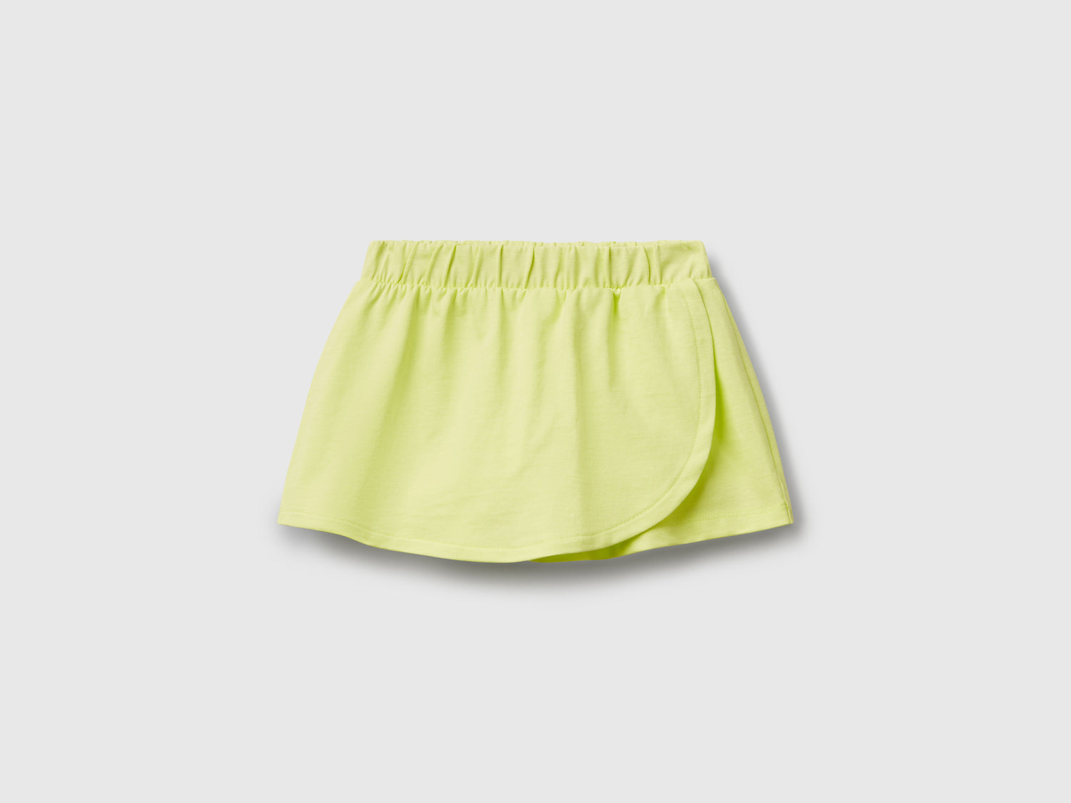 Gonna pantalone in puro cotone da bimba lime | Benetton Outlet