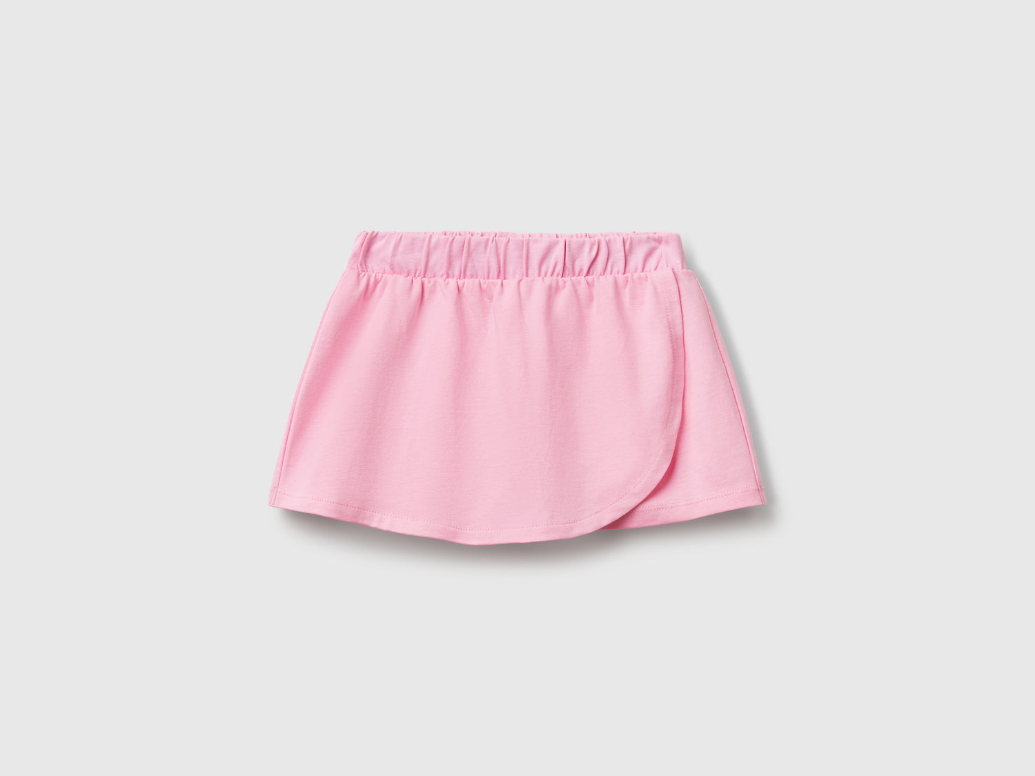 Gonna pantalone in puro cotone da bimba rosa | Benetton Outlet