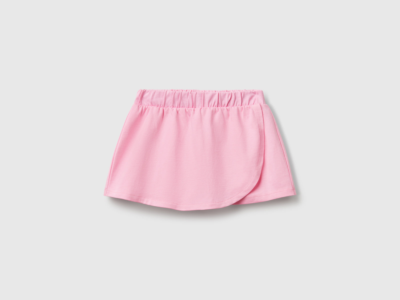 Gonna pantalone in puro cotone da bimba rosa | Benetton Outlet