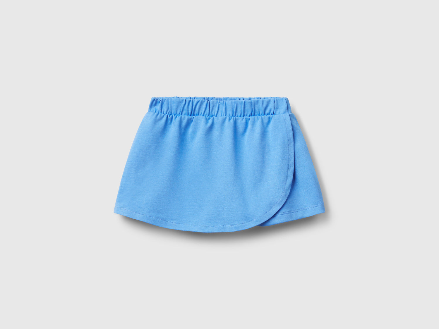 Gonna pantalone in puro cotone da bimba celeste | Benetton Outlet