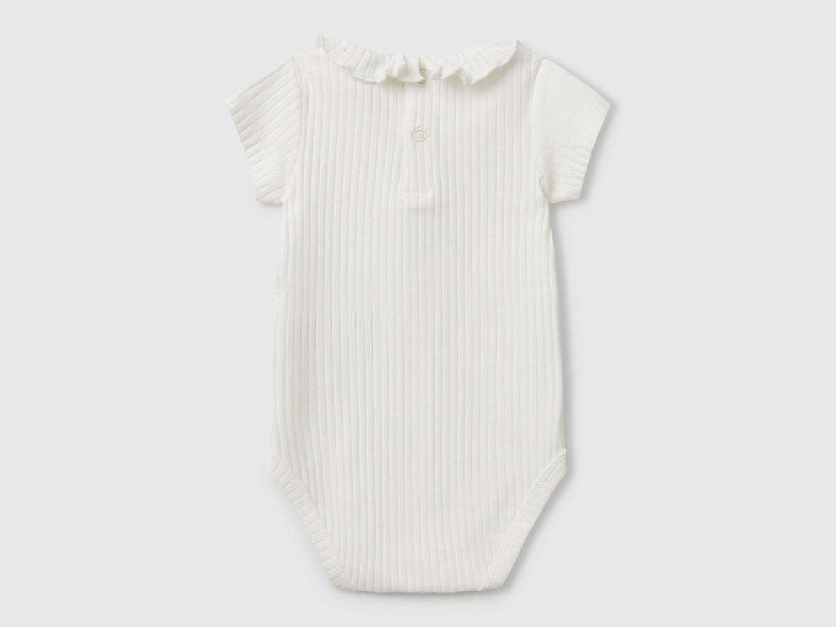 Body con colletto in cotone stretch