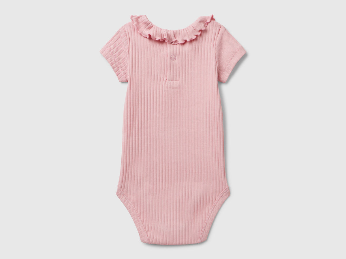 Body con colletto in cotone stretch