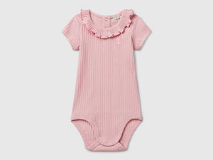 Body con colletto in cotone stretch