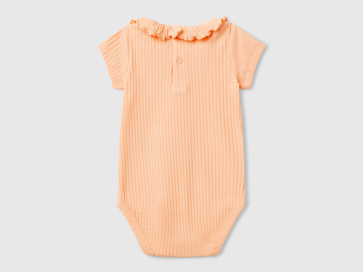 Body con colletto in cotone stretch